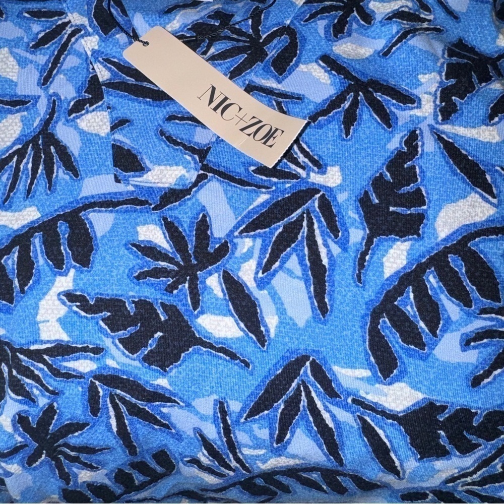 NIC+ZOE Coastal‎ Vines Knit Top Blue Multi Size Small - Picture 7 of 7